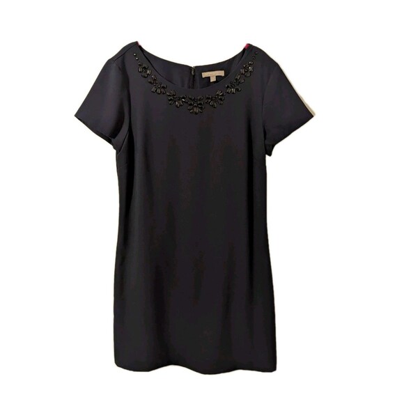 Banana Republic Shift Dress Navy Blue Jewel Gem Embellished - Picture 1 of 4